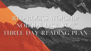 Nobody Like You From Red Rocks Worship  Hebrews 12:1-2 New Living Translation