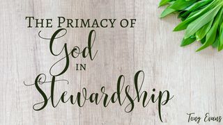 The Primacy of God in Stewardship Hebrews 4:15 New Living Translation