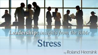Biblical Business Leadership: STRESS 1 Samuel 18:10-11 English Standard Version 2016