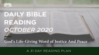 Daily Bible Reading - October 2020: God’s Life-Giving Word of Justice and Peace Isaiah 59:2 New Century Version