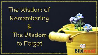 The Wisdom of Remembering & the Wisdom to Forget Hebrews 13:1-8 The Passion Translation