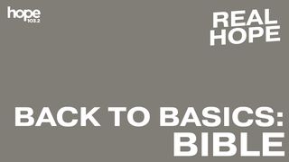 Real Hope: Back to Basics - Bible Hebrews 1:1-2 New International Version