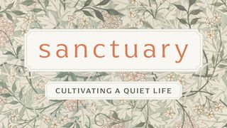 Sanctuary: Cultivating a Quiet Life Galatians 1:17 New International Version