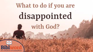 What to Do if You Are Disappointed with God? Hebrews 2:10 New Living Translation