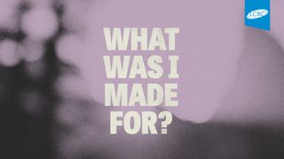 What Was I Made For? Uncovering Your God-Given Purpose Ecclesiastes 1:11-18 Amplified Bible