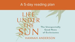 Life Under the Sun: The Unexpectedly Good News of Ecclesiastes Ecclesiastes 1:11-18 New Living Translation