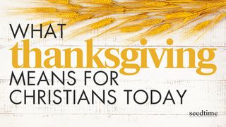 Thanksgiving: What It Really Means for Christians Today Colossians 3:17 New International Version