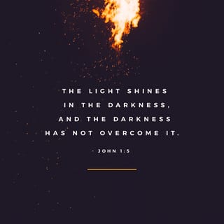 John 1:5 - The light shines in the darkness,
and the darkness doesn’t extinguish the light.