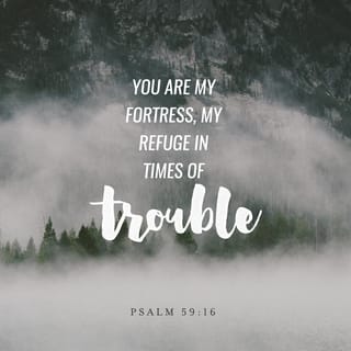 Psalms 59:16-17 - And me? I’m singing your prowess,
shouting at dawn your largesse,
For you’ve been a safe place for me,
a good place to hide.
Strong God, I’m watching you do it,
I can always count on you—
God, my dependable love.