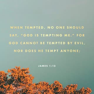 James 1:13-17 - And remember, when you are being tempted, do not say, “God is tempting me.” God is never tempted to do wrong, and he never tempts anyone else. Temptation comes from our own desires, which entice us and drag us away. These desires give birth to sinful actions. And when sin is allowed to grow, it gives birth to death.
So don’t be misled, my dear brothers and sisters. Whatever is good and perfect is a gift coming down to us from God our Father, who created all the lights in the heavens. He never changes or casts a shifting shadow.