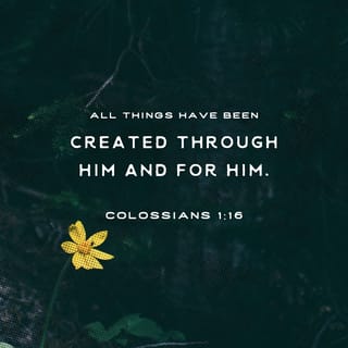 Colossians 1:15-18 - He is the image of the invisible God, the firstborn over all creation. For by Him all things were created that are in heaven and that are on earth, visible and invisible, whether thrones or dominions or principalities or powers. All things were created through Him and for Him. And He is before all things, and in Him all things consist. And He is the head of the body, the church, who is the beginning, the firstborn from the dead, that in all things He may have the preeminence.