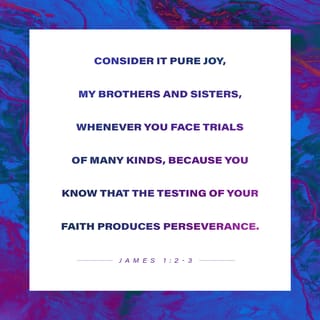 James 1:1-18 - James, a bondservant of God and of the Lord Jesus Christ,
To the twelve tribes which are scattered abroad:
Greetings.

My brethren, count it all joy when you fall into various trials, knowing that the testing of your faith produces patience. But let patience have its perfect work, that you may be perfect and complete, lacking nothing. If any of you lacks wisdom, let him ask of God, who gives to all liberally and without reproach, and it will be given to him. But let him ask in faith, with no doubting, for he who doubts is like a wave of the sea driven and tossed by the wind. For let not that man suppose that he will receive anything from the Lord; he is a double-minded man, unstable in all his ways.

Let the lowly brother glory in his exaltation, but the rich in his humiliation, because as a flower of the field he will pass away. For no sooner has the sun risen with a burning heat than it withers the grass; its flower falls, and its beautiful appearance perishes. So the rich man also will fade away in his pursuits.

Blessed is the man who endures temptation; for when he has been approved, he will receive the crown of life which the Lord has promised to those who love Him. Let no one say when he is tempted, “I am tempted by God”; for God cannot be tempted by evil, nor does He Himself tempt anyone. But each one is tempted when he is drawn away by his own desires and enticed. Then, when desire has conceived, it gives birth to sin; and sin, when it is full-grown, brings forth death.
Do not be deceived, my beloved brethren. Every good gift and every perfect gift is from above, and comes down from the Father of lights, with whom there is no variation or shadow of turning. Of His own will He brought us forth by the word of truth, that we might be a kind of firstfruits of His creatures.