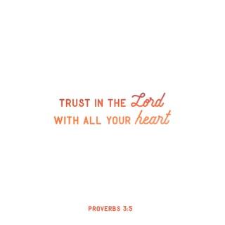 Proverbs 3:5 - Trust in the LORD with all your heart,
and do not lean on your own understanding.
