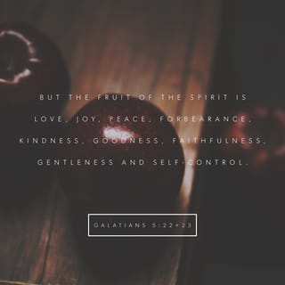 Galatians 5:22-24 - But the fruit of the Spirit is love, joy, peace, patience, kindness, goodness, faithfulness, gentleness, self-control; against such things there is no law. And those who belong to Christ Jesus have crucified the flesh with its passions and desires.