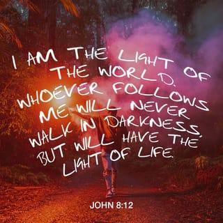 John 8:12-18 - Then spake Jesus again unto them, saying, I am the light of the world: he that followeth me shall not walk in darkness, but shall have the light of life. The Pharisees therefore said unto him, Thou bearest record of thyself; thy record is not true. Jesus answered and said unto them, Though I bear record of myself, yet my record is true: for I know whence I came, and whither I go; but ye cannot tell whence I come, and whither I go. Ye judge after the flesh; I judge no man. And yet if I judge, my judgment is true: for I am not alone, but I and the Father that sent me. It is also written in your law, that the testimony of two men is true. I am one that bear witness of myself, and the Father that sent me beareth witness of me.