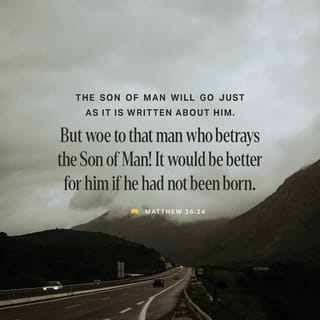 Matthew 26:24 - The Son of Man will go just as it is written about him. But woe to that man who betrays the Son of Man! It would be better for him if he had not been born.’