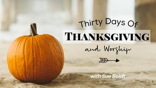 Thirty Days of Thanksgiving and Worship  Psalms 96:1-4 New International Version