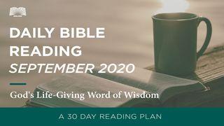 Daily Bible Reading - September 2020 God's Life-Giving Word of Wisdom Matthew 19:8 New International Version