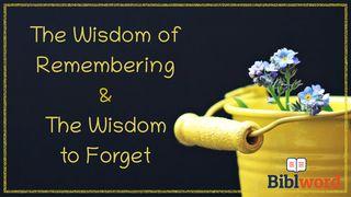 The Wisdom of Remembering & the Wisdom to Forget Hebrews 13:1-3 New International Version