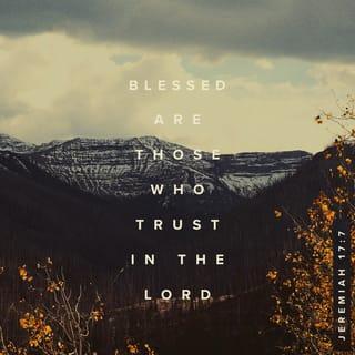 Jeremiah 17:7 - “Blessed is the man who trusts in Yahweh,
and whose confidence is in Yahweh.
