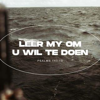 PSALMS 143:10 - Leer my om u wil te doen,
want U is my God.
Laat u goeie Gees my lei
op ’n pad wat gelyk is.