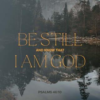 Psalms 46:10-11 - He says, “Be still, and know that I am God;
I will be exalted among the nations,
I will be exalted in the earth.”

The LORD Almighty is with us;
the God of Jacob is our fortress.