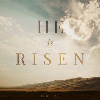 Luke 24:6 - He is not here; he has risen! Remember how he told you, while he was still with you in Galilee