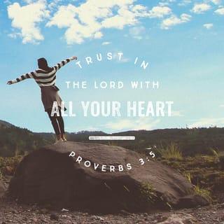 Proverbs 3:5 - Trust in the LORD with all your heart;
do not depend on your own understanding.
