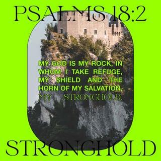 Psalms 18:2 - The LORD is my rock,
my fortress, and my deliverer,
my God, my mountain where I seek refuge,
my shield and the horn of my salvation,
my stronghold.