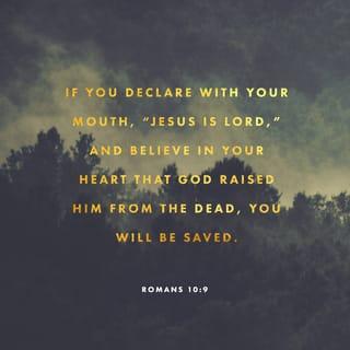 Romans 10:9-10 - that if you confess with your mouth the Lord Jesus and believe in your heart that God has raised Him from the dead, you will be saved. For with the heart one believes unto righteousness, and with the mouth confession is made unto salvation.