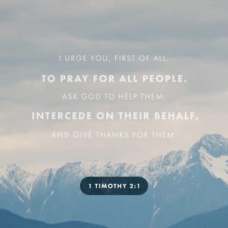 1 Timothy 2:1-3 - I urge, then, first of all, that petitions, prayers, intercession and thanksgiving be made for all people— for kings and all those in authority, that we may live peaceful and quiet lives in all godliness and holiness. This is good, and pleases God our Savior