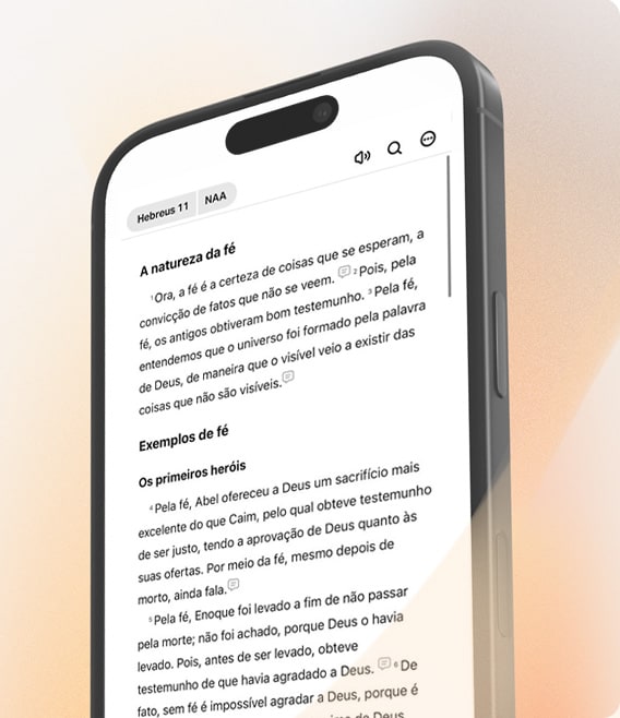 App Bíblia mostrando o selo