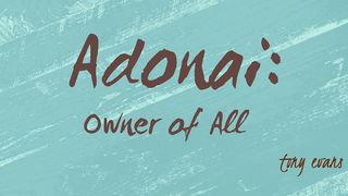 Adonai: Owner Of All Exodus 4:11-12 The Message