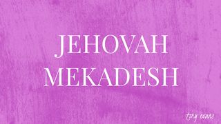 Jehovah Mekadesh Hebrews 12:14-17 The Message