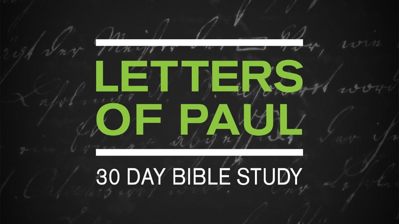 Letters of Paul: 30-Day Reading Plan