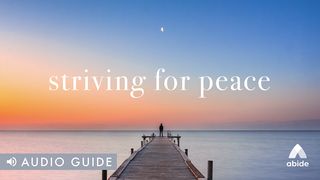 Striving for Peace Hebrews 12:14-16 New Living Translation