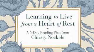 Learning to Live From a Heart of Rest Colossians 3:1 Amplified Bible