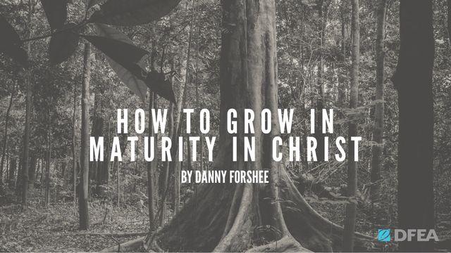 Growing in Maturity in Christ 