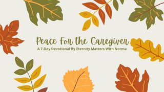 Peace for the Caregiver Matthew 8:23 New International Version