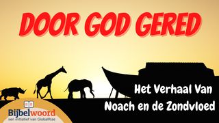 Door God gered. Het verhaal van Noach en de zondvloed. Hebreeën 10:7 Het Boek