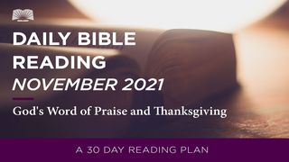 Daily Bible Reading: November 2021, God’s Word of Praise and Thanksgiving  Terjemahan Sederhana Indonesia