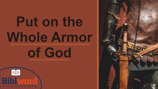 The Armor of God 1. SELANİKLİLER 5:5 Kutsal Kitap Yeni Çeviri 2001, 2008
