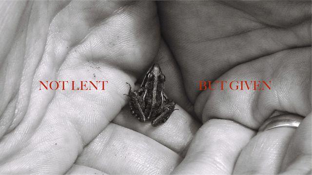 Not Lent but Given: The Here I AM