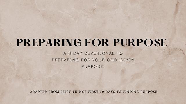 Preparing for Purpose