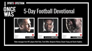 Sports Spectrum's "I Once Was" 5-Day Football Devotional San Mateo 11:15 Biblia Dios Habla Hoy