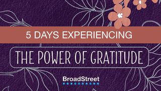 5 Days Experiencing the Power of Gratitude Isaiah 44:21-22 The Message