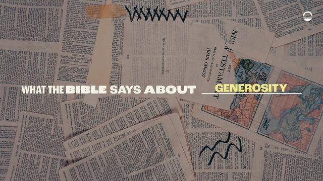 What the Bible Says About Generosity