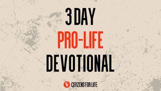 3 Day Pro-Life Devotional Galatians 4:6-7 Holman Christian Standard Bible