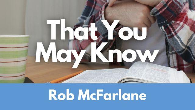 That You May Know