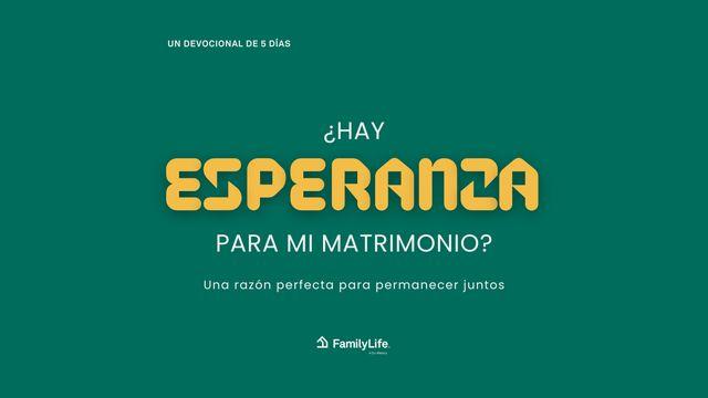 ¿Hay Esperanza Para Mi Matrimonio? Una Razón Perfecta Para Permanecer Juntos